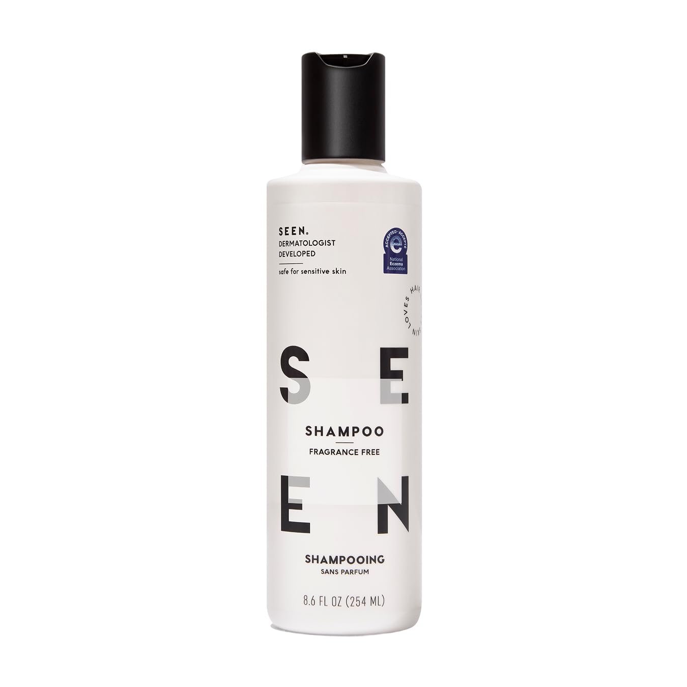 SEEN Shampoo, Fragrance Free – Non-Comedogenic & Hair Shampoo- Dermatologist-Developed – Safe for Sensitive, Eczema & Acne Prone Skin