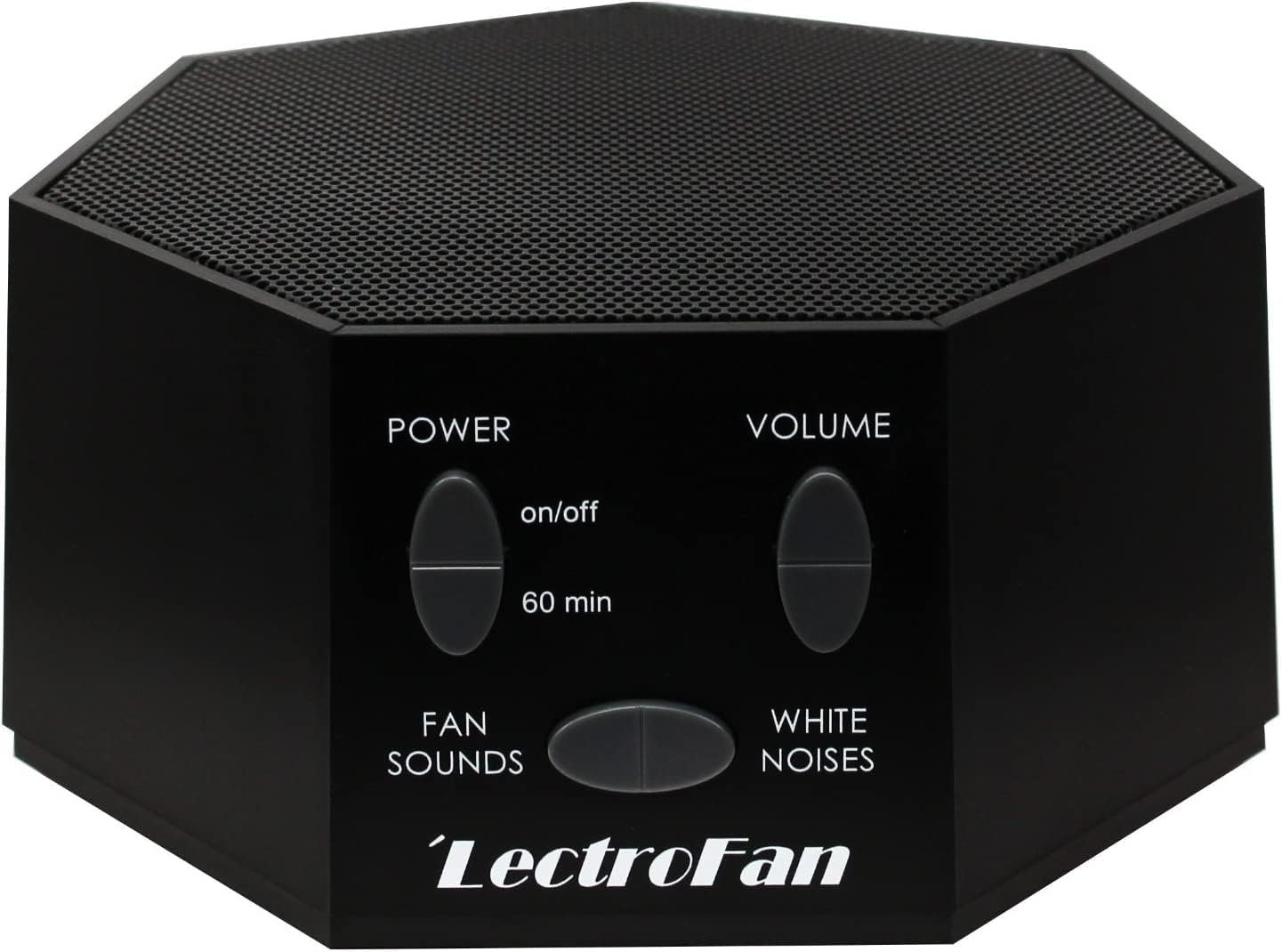 Adaptive Sound Technologies LectroFan Classic White Noise Machine – Compact Sleep Sound Machine for Bedroom, Travel, Study and More – 20 Non-Looping Fan & White Noise Variations – Black