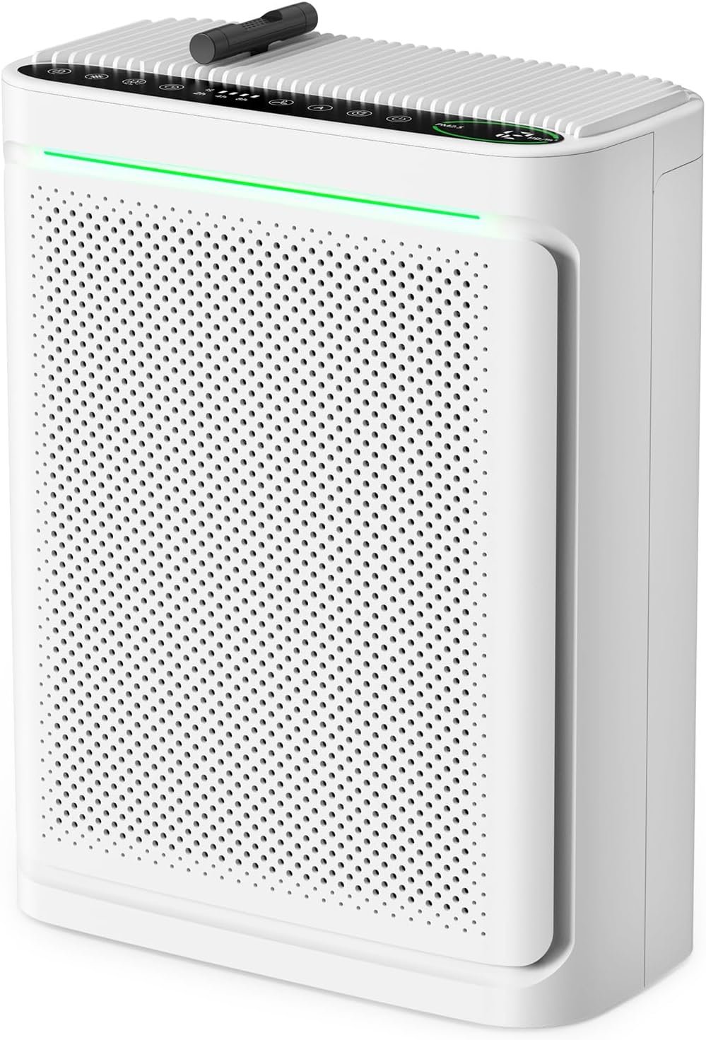 Air Purifiers For Home With Air Quality Display Cover Area Up to 2152 Sq.Ft Equipped with True H13 HEPA Washable Filter Air Cleaner with Fragrance Sponge for Bedroom Dorm Room, DH-JHD08(White)