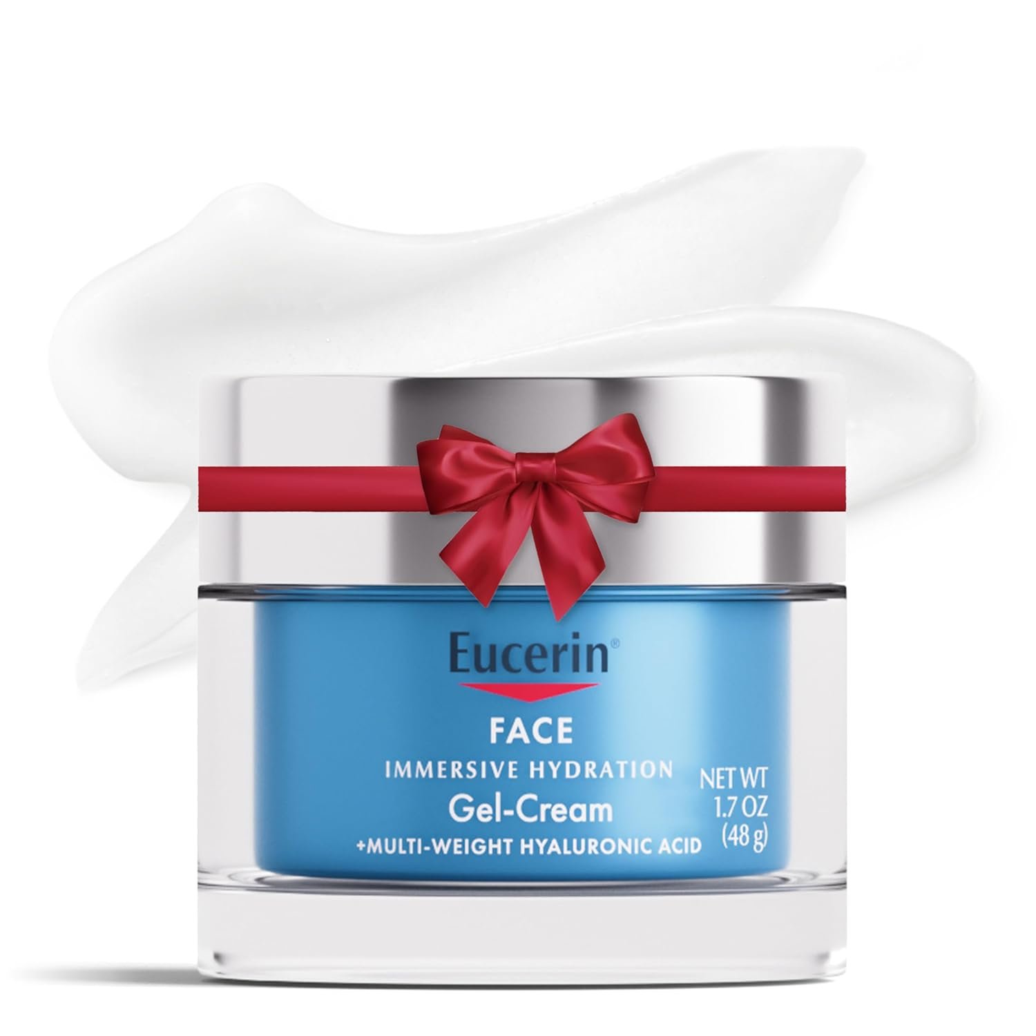 Eucerin Immersive Hydration Replenishing Night Gel Face Cream with Hyaluronic Acid and Provitamin B5, Face Moisturizer Reduces Look of Fine Lines and Wrinkles, Holiday Gifts for Self Care, 1.7 Oz Jar