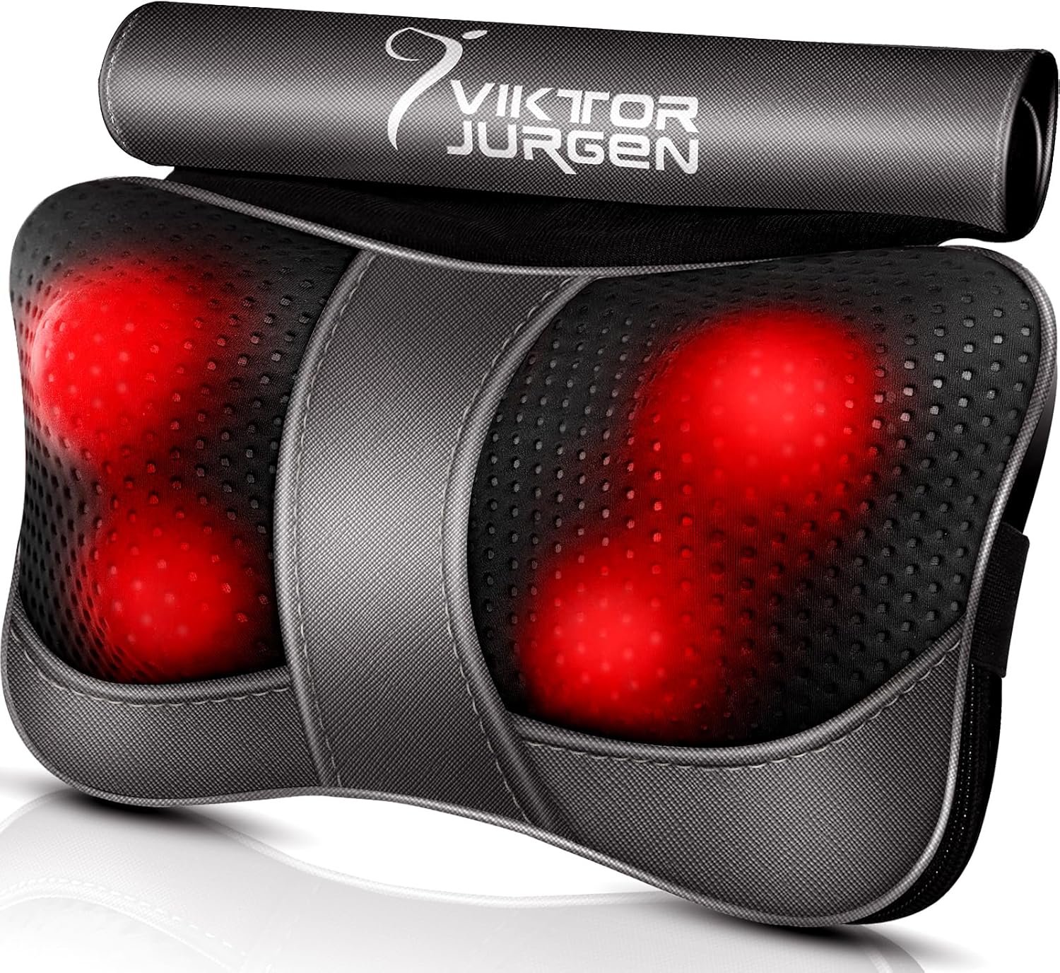 VIKTOR JURGEN Back Massager Kneading for Neck, Shoulder and Foot, Shiatsu Massage Pillow with Heat, Relaxation Gifts for Women/Men/Dad/Mom/Christmas/Mothers Day/Fathers Day/Valentine’s Day