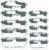 VERONES 10 Pack Glass Meal Prep Containers, Airtight Glass Lunch Containers, Stackable Glass Food Storage Containers Set with Lids,Exclusive of BPA,for Microwave, Oven, Freezer & Dishwasher,Grey