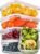 PrepNaturals 5 Pack 30 Oz Glass Meal Prep Containers – Dishwasher Microwave Freezer Oven Safe – Glass Storage Containers with Lids (Multi-Compartment)